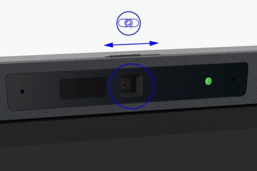Die Webcam mit mechanischem Verschluss und LED (Bild: EIZO)