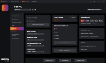 G-Menu: Einstellungen Display