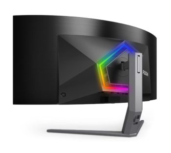 LED-Beleuchtung (Regenbogen) auf der Rückseite (Bild: AOC)