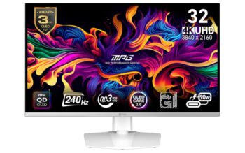 MSI bringt das OLED-Gaming-Display 321URX in Weiß MSI MPG 321URXW (Bild: MSI)