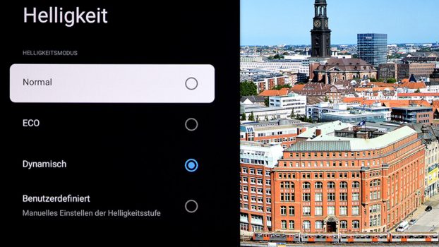 Helligkeitsmodus: "Normal" für höchste Lichtausbeute