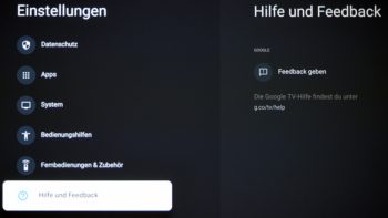 OSD: Hilfe und Feedback