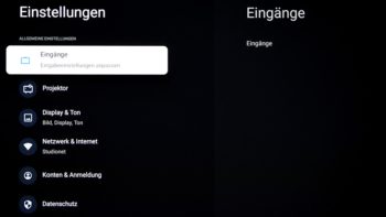 OSD: Eingänge