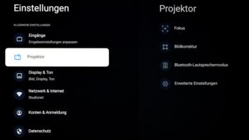 OSD: Projektor