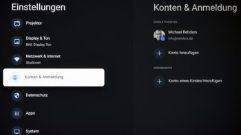 OSD: Konten & Anmeldung