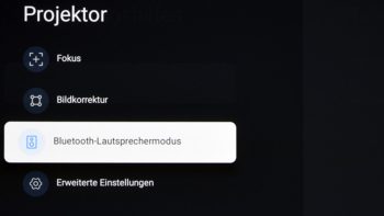 Screenshot: Bluetooth-Lautsprechermodus