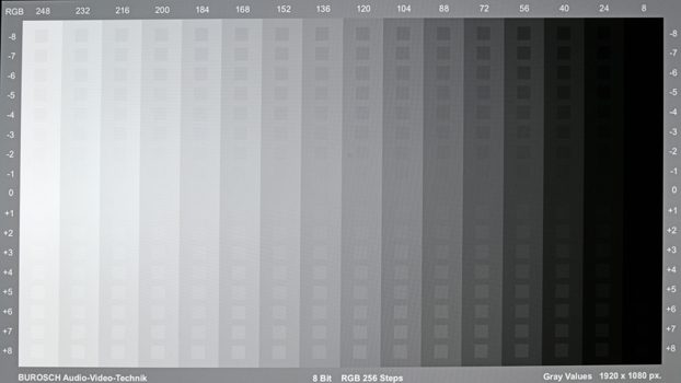 Graustufendarstellung des Philips 65OLED909