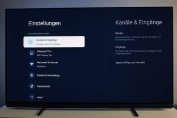 OSD: Kanäle und Eingänge