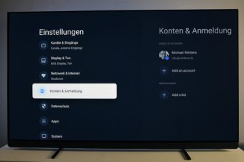 OSD: Konten und Anmeldung