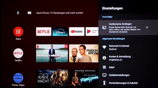 OSD: Einstellungen
