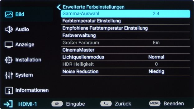 Lichtquellenmodus: "Normal" für höchste Lichtausbeute