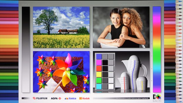 BenQ W2720i: Screenshot des Testbildes der Farbraumabdeckung
