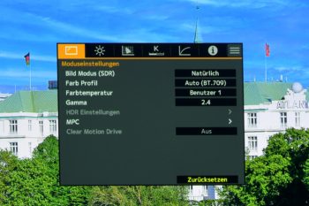 OSD: Moduseinstellungen