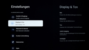 OSD: Display und Ton