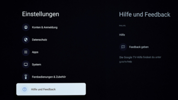 OSD: Hilfe und Feedback