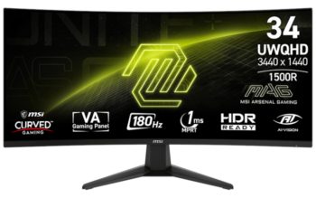 MSI: UWQHD-Display mit 180 Hz und 4000:1-Kontrast MSI MAG 346CQ (Bild: MSI)