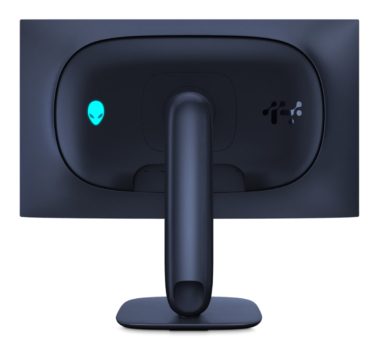 Dezente RGB-Beleuchtung des Logos auf der Gehäuserückseite (Bild: Dell)