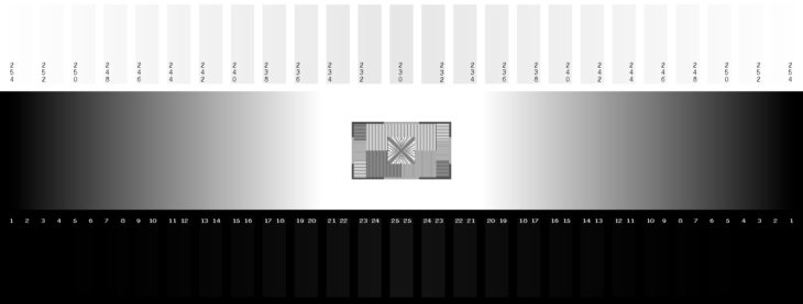Testbild Graustufendarstellung des EIZO FLT