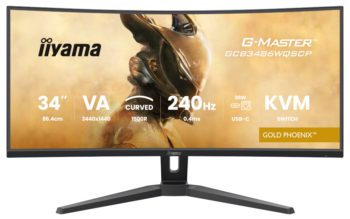 iiyama: UWQHD-Display mit 240 Hz und USB-C-Dock iiyama G-Master GCB3486WQSCP-B1 (Bild: iiyama)