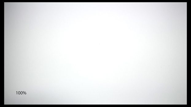 Weißbild: Leichte Abschattungen zum Rand sind sichtbar