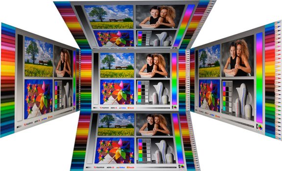 Horizontale und vertikale Blickwinkel vom IPS-Panel des BenQ PD3226G