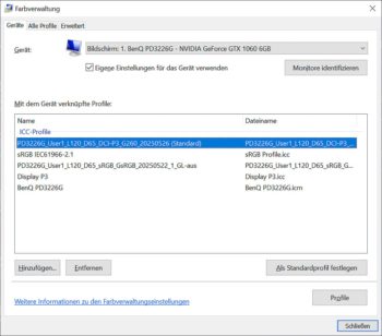 Windows-10-Farbverwaltung