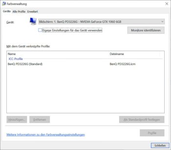 Windows-10-Farbverwaltung