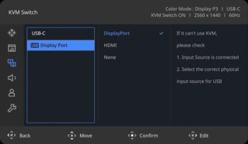 OSD: KVM-Switch (Bild: BenQ-Handbuch)