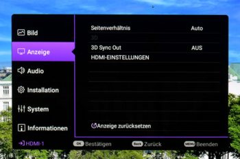 OSD: Anzeige
