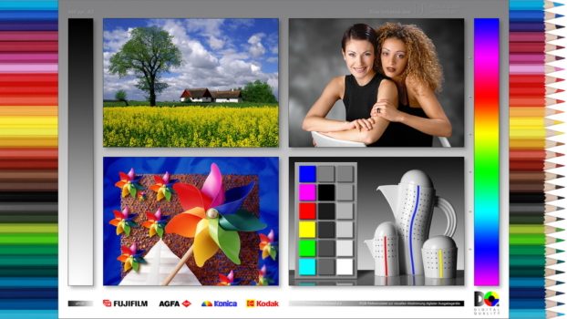 BenQ W5850: Screenshot des Testbildes der Farbraumabdeckung