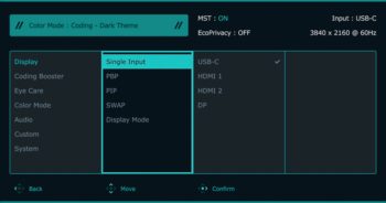 OSD: PiP/PbP und DualView Plus (Bild: BenQ-Handbuch)