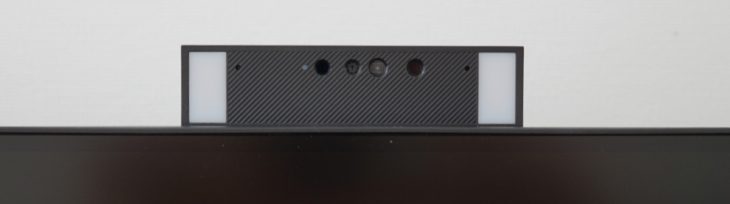 Webcam betriebsbereit mit LEDs links und rechts
