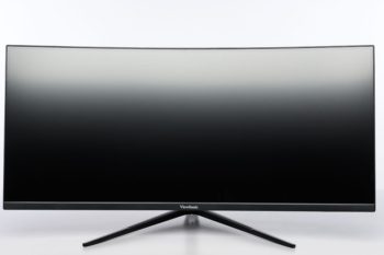 ViewSonic VX3418C-2K Ansicht vorn in der niedrigsten Stellung