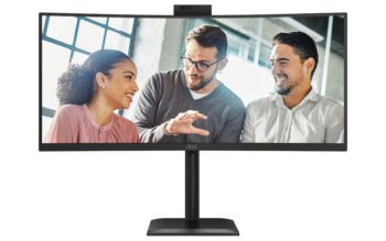 Im PRAD-Test: AOC CU34E4CW mit UWQHD und Webcam AOC CU34E4CW (Bild: AOC)