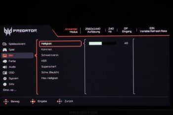 OSD Bild: Optimierungen für die Anzeige
