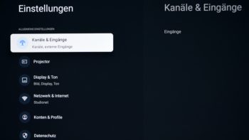 OSD: Kanäle & Eingänge