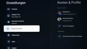 OSD: Konten & Profile