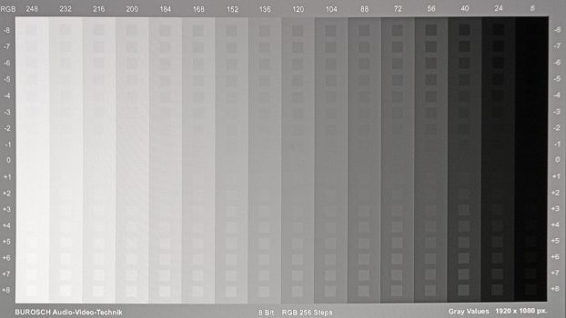 Graustufendarstellung des LG CineBeam S
