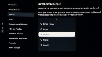 webOS: Prime Video mit vielfältigen Einstellmöglichkeiten