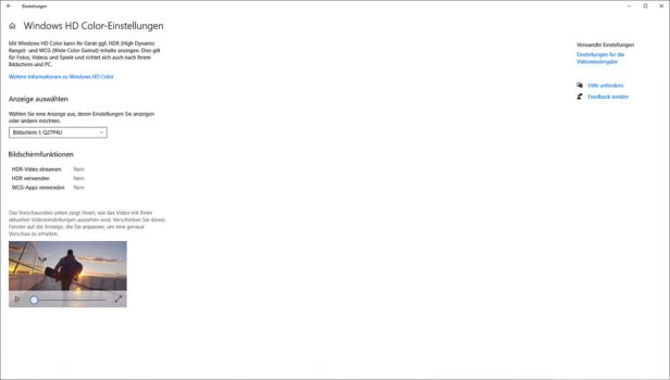 Keine echte HDR-Unterstützung