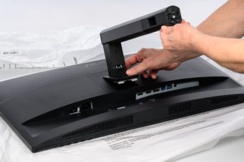 Fixierung des Standbeins mit einer Flügelschraube