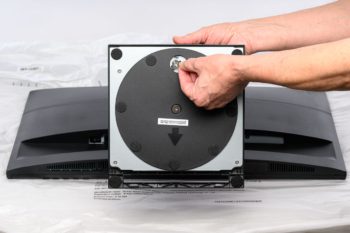 Fixierung mit Flügelschraube