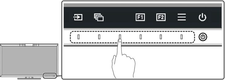 OSD: Einstieg mit Schnellauswahl (Bild: EIZO-Handbuch)
