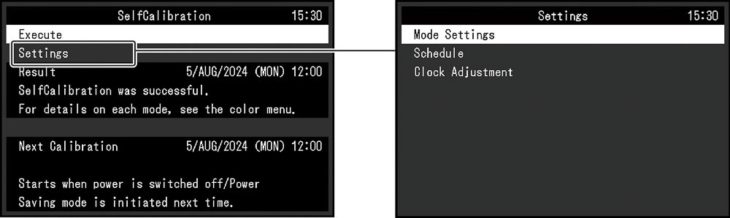 OSD: Selbstkalibrierung (Bild: EIZO-Handbuch)