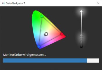 ColorNavigator: Kontrollmessung der Monitorfarbe