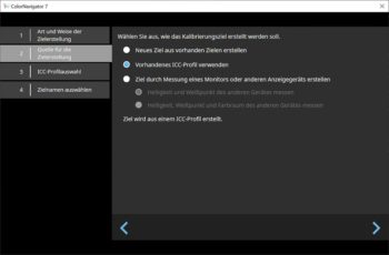 ColorNavigator: Quelle für die Zielerstellung