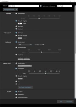 ColorNavigator: Manuelle Eingabe 1