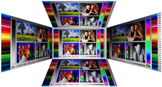 Blickwinkeltest der Farbwerte vom IPS-Panel des AOC U27G4R