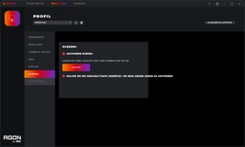 Mit Screen+ kann der Bildschirm in Bereiche aufgeteilt werden