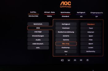 OSD: &bdquo;&Ouml;ko-Anpassung&ldquo; ist eine optimierte Helligkeitseinstellung f&uuml;r den jeweiligen Einsatzzweck